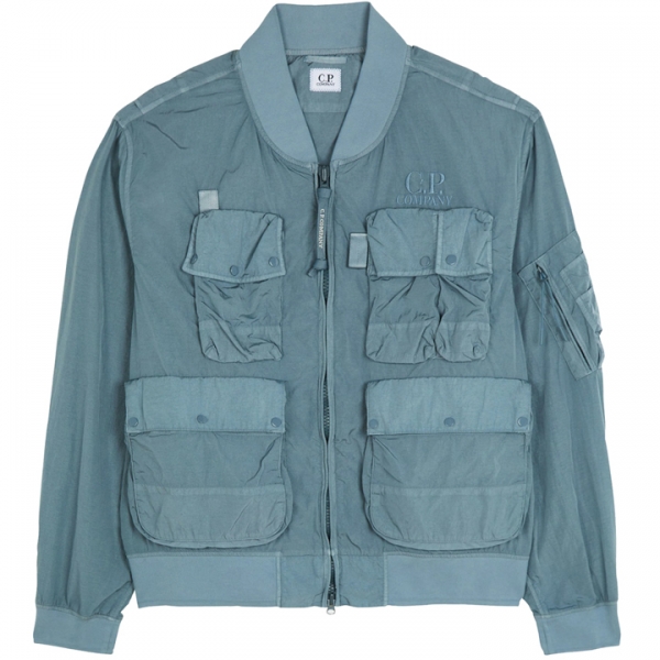 ◆당일◆25SS 로고 자수 멀티 포켓 크롬-R 자켓 딥블루 18CMOW010A 005904G 872