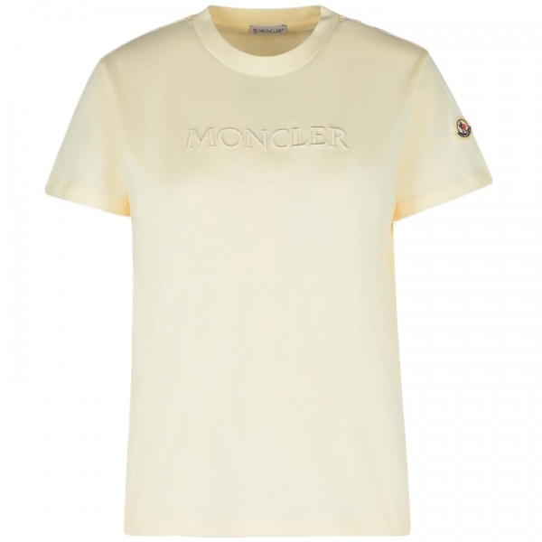 ◆당일◆25SS 로고 패치 티셔츠 아이보리 8C000 08 89AUO 037