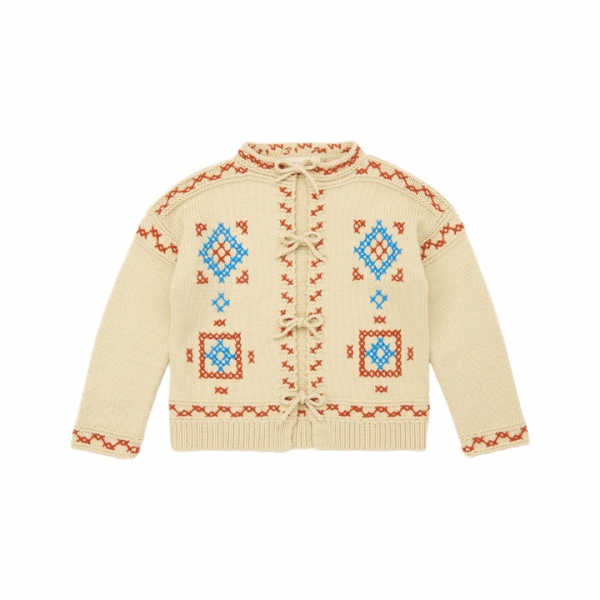 ◆키즈◆키즈 크로스 스티치 비욘 가디건 라이트옐로우 K1184F25 192