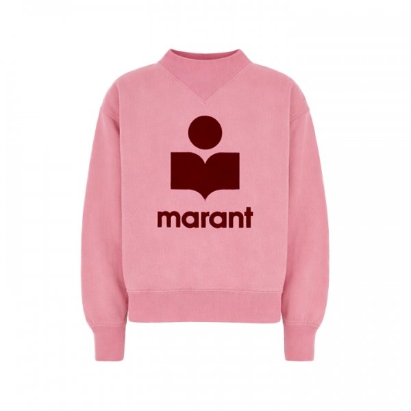 ◆당일◆26SS 모비 MOBY 벨벳 로고 맨투맨 버블검/버건디 SW0003FA D1M04E BGBY