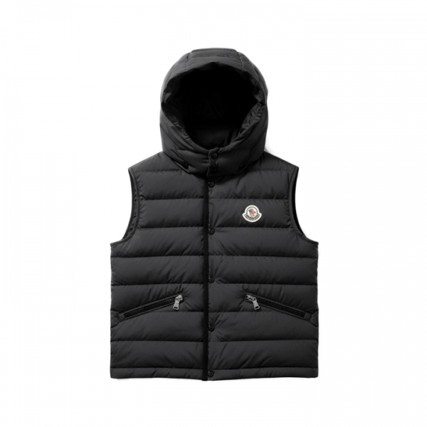 ◆키즈◆여성 카난 CANAN 로고 패치 후드스냅 패딩베스트 블랙 1A000 09 597YW 999