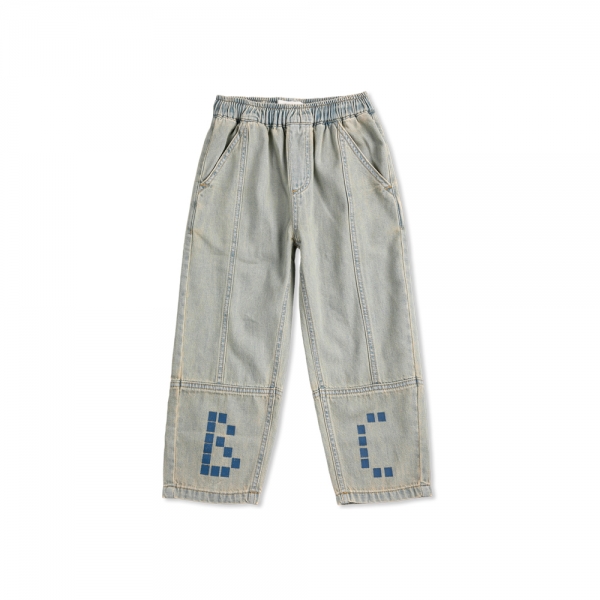 키즈 스퀘어 데님 팬츠 프러시안블루 B126AC098 461