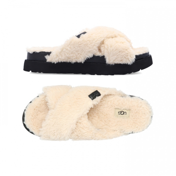 ◆당일◆25FW 퍼즈 슈가 퍼 슬리퍼 네추럴/블랙 1120860W NBLC