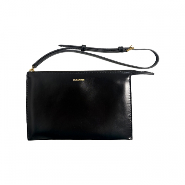 ◆15주년◆로고 프린트 스트랩 클러치백 블랙 JSPS840084 WSS00080N 001