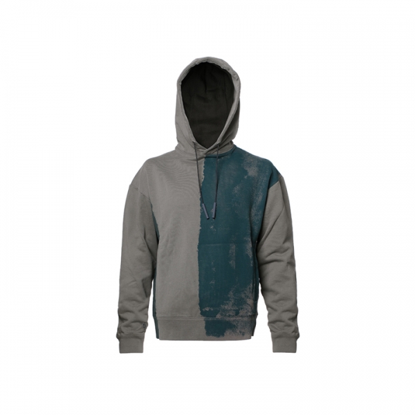 ◆15주년◆아트 프린트 후드티 블루그린/그레이 MW011WHL CHGR