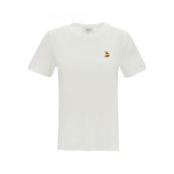 26SS 드리밍 폭스 패치 티셔츠 화이트 QW00109KJ7026 P100