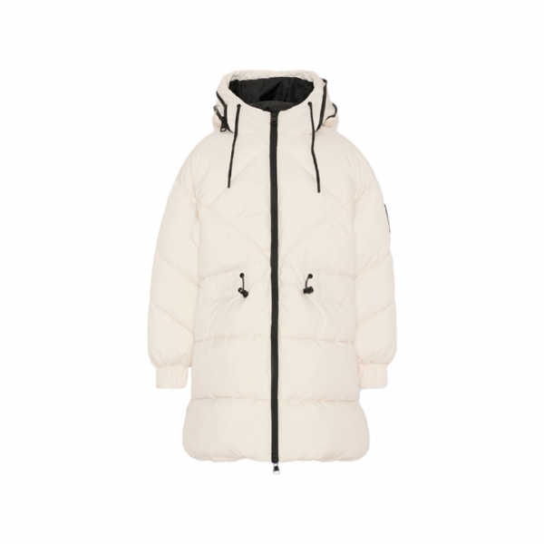 ◆키즈◆여성 후드 지퍼 소프트 나일론 푸퍼 자켓 아이보리F5MSJGPF005 013