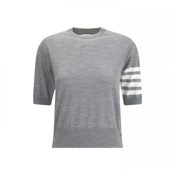 ◆당일◆26SS 사선 메리노 울 숏 슬리브 니트 라이트그레이 FKA471B Y1014 055