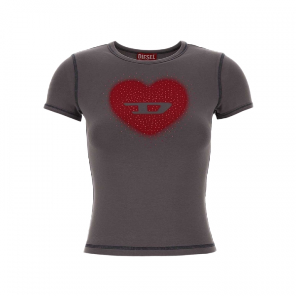 ◆당일◆26SS 하트 로고 언큐티즈 슬림핏 반팔 그레이 A20980 0QHHA 96I