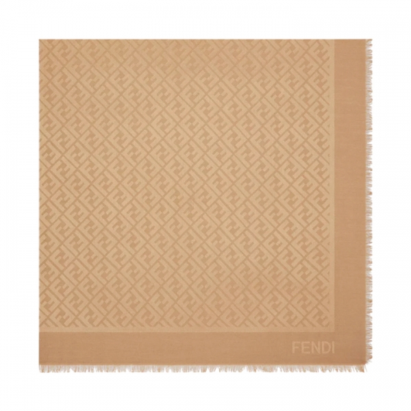 ◆당일◆25FW 울 실크 블렌드 스카프 카멜 FXT069 AJW7 F0QB8