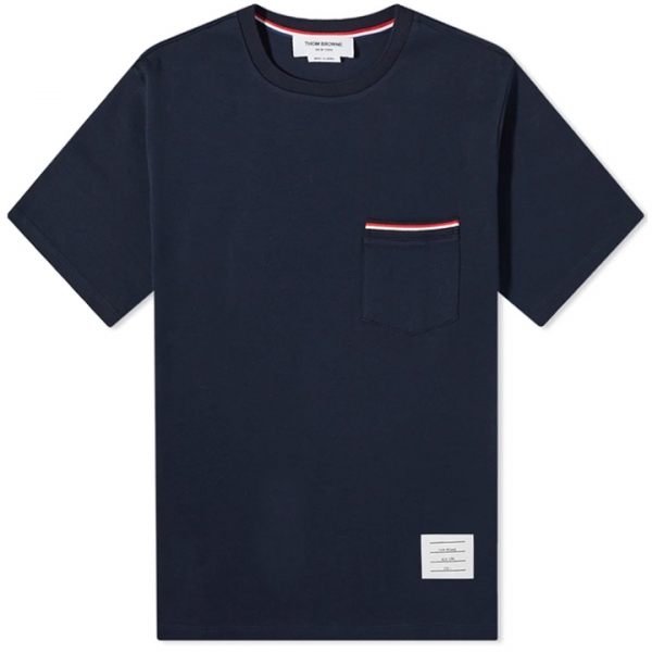◆당일◆25SS 삼선 포켓 라운드티 네이비 MJS010A 01454 415