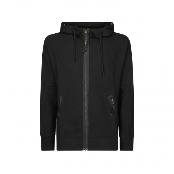 26SS 디아고날 레이즈드 플리스 고글 후드집업 블랙 RCCMSS715A 005086W 999