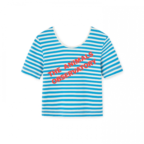 ◆키즈◆키즈 히포 스트라이프 티셔츠 블루 S26005 309EV