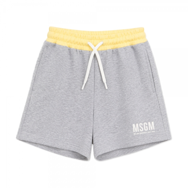 키즈 로고 프린팅 투톤 버뮤다 팬츠 그레이/레몬에이드 S6MSJBBE052 27103