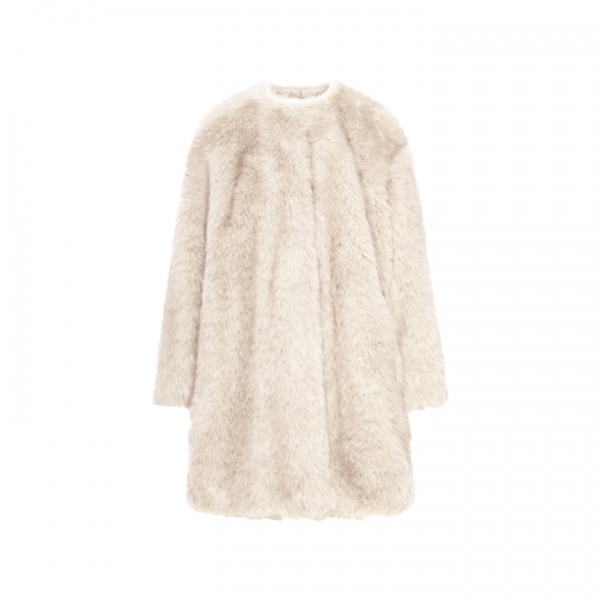 ◆당일◆25FW 에로스 EROS 퍼 라운드넥 코트 베이지 2526456012 002