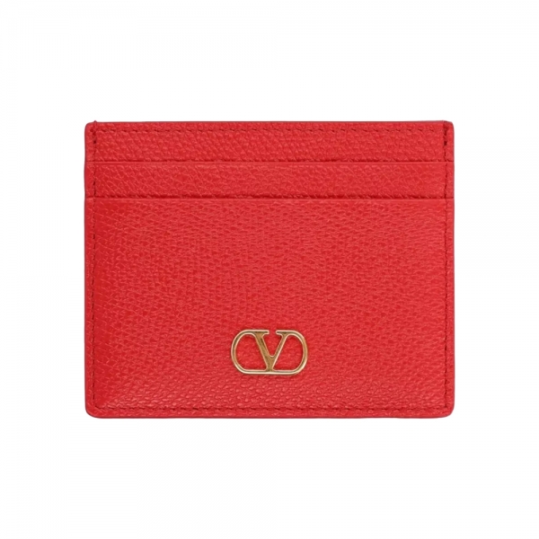 26SS V로고 시그니처 카드지갑 레드 8W2P0AJ7 SNP JU5