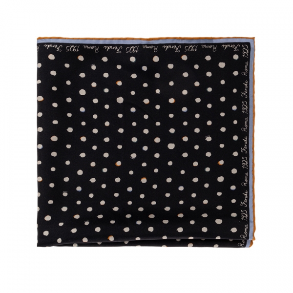 ◆당일◆26SS 팔레나 도트 실크 스카프 블랙 FXT155 AWEY F0ZE7