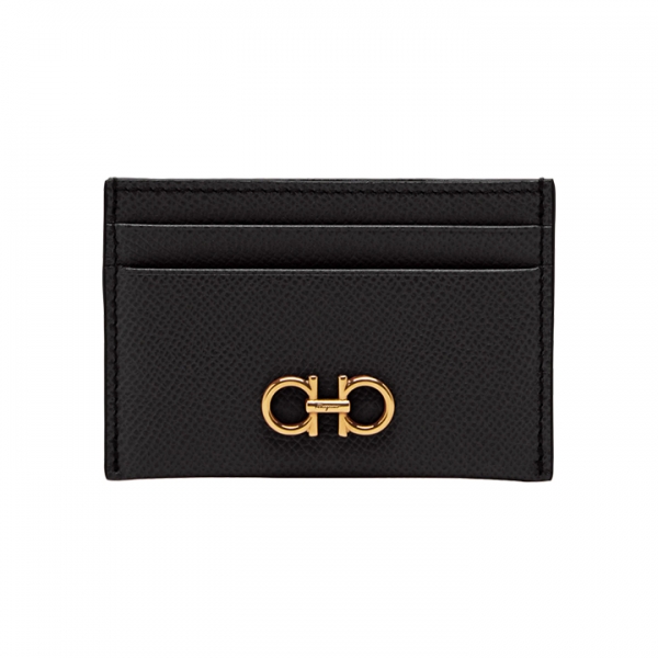 ◆당일◆26SS 금장 더블 간치니 카드지갑 블랙 22-0007 0742164