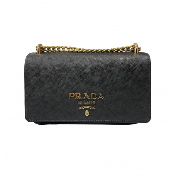 ◆당일◆25FW 금장로고 테수토 사피아노 체인백 블랙 1BD144 ZMY F0632