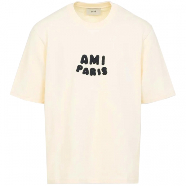 ◆당일◆25SS 크로셰 로고 티셔츠 크림화이트 UTS075 726 136