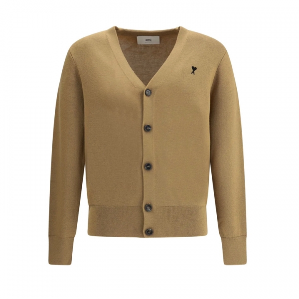 ◆당일◆26SS 스몰 하트 로고 브이넥 가디건 카멜 HKC361 001 288