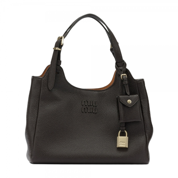 26SS 자수 로고 레더 토트/크로스백 파파야 5BA304 2IFL F0ZKS