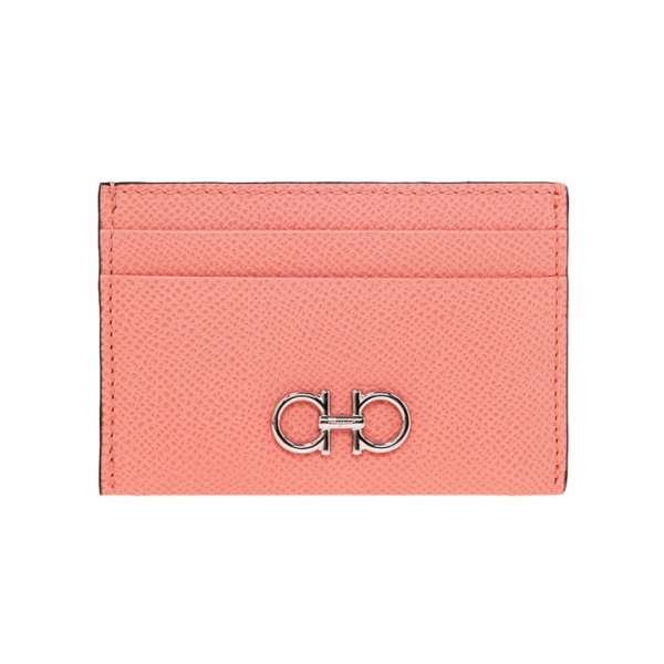 ◆당일◆26SS 은장 더블 간치니 카드지갑 코랄 22-0007 0758531