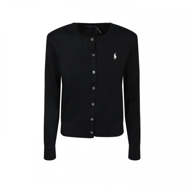 ◆당일◆26SS 포니 로고 자수 크루넥 가디건 블랙 211971871 005