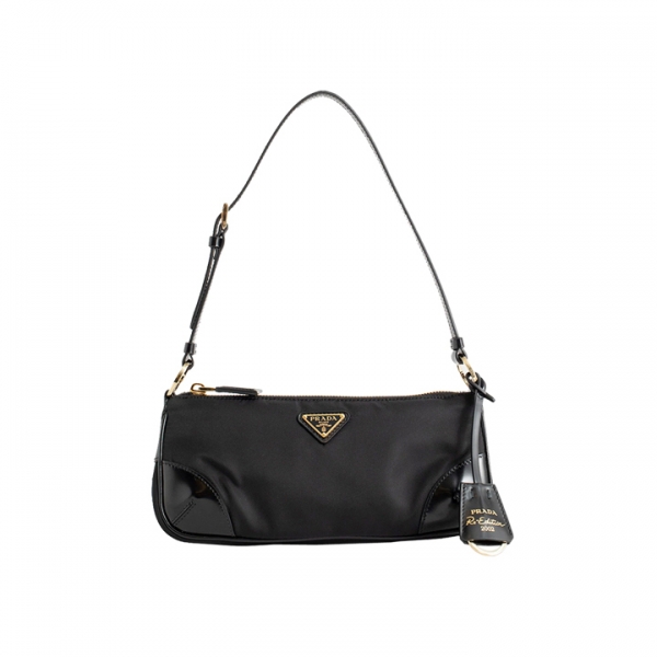 ◆당일◆25FW SACCA 삼각 로고 리에디션 2002 숄더백 블랙 1BC201 R789 F0002