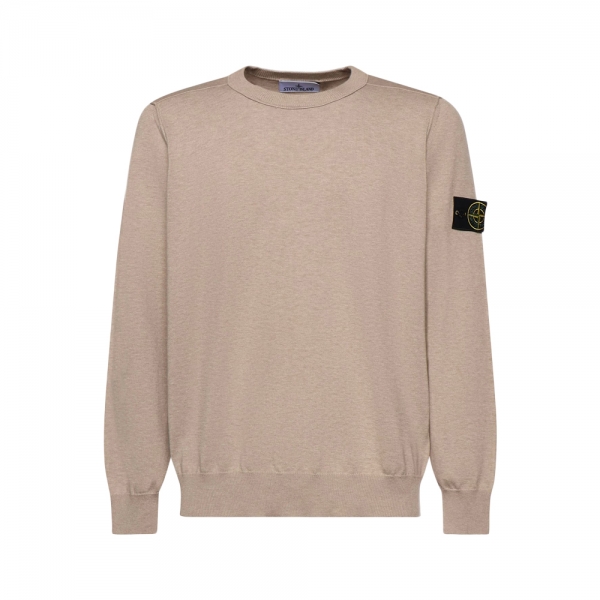 26SS 와펜 패치 크루넥 코튼 니트 샌드 L1S15 5100053 S00B2 V0M9A