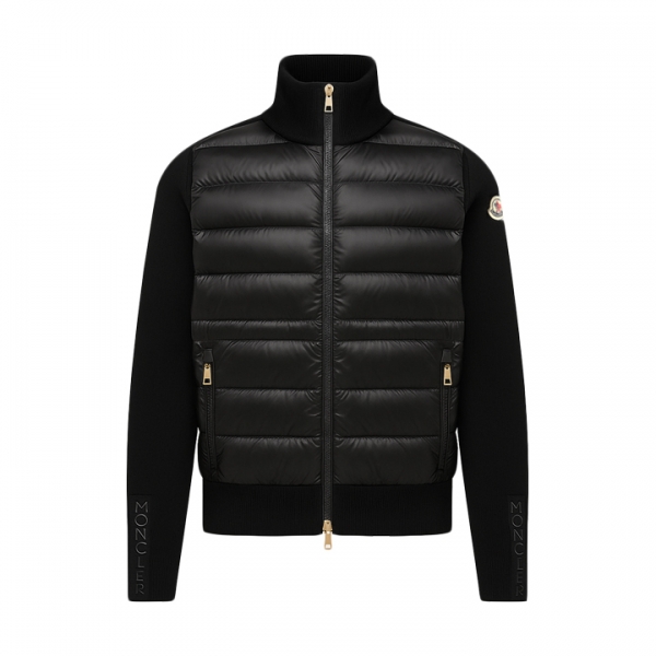 ◆당일◆25FW 로고 패치 울 믹스 경량 패딩 블랙 9B000 56 M1131 999