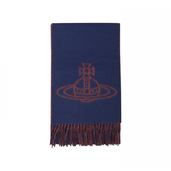 ◆당일◆25FW ORB 로고 싱글 투톤 머플러 블루 81030006 W00ZH K410