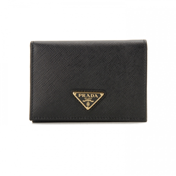 ◆당일◆26SS 사피아노 금장 로고 코인 반지갑 블랙 1MV021 QHH F0002