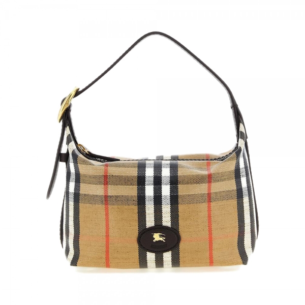 26SS 코티드 체크 하이랜드 미니더플 토트/숄더백 샌드 8119773