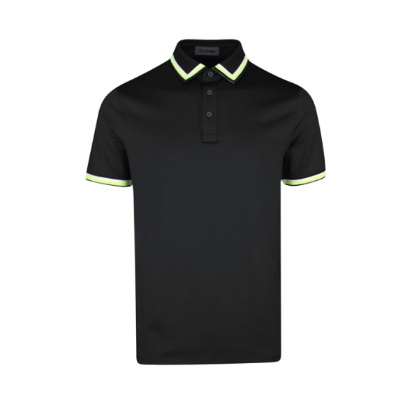 ◆당일◆26SS 투톤 트리밍 카라 티셔츠 블랙 GMP000075 ONYX