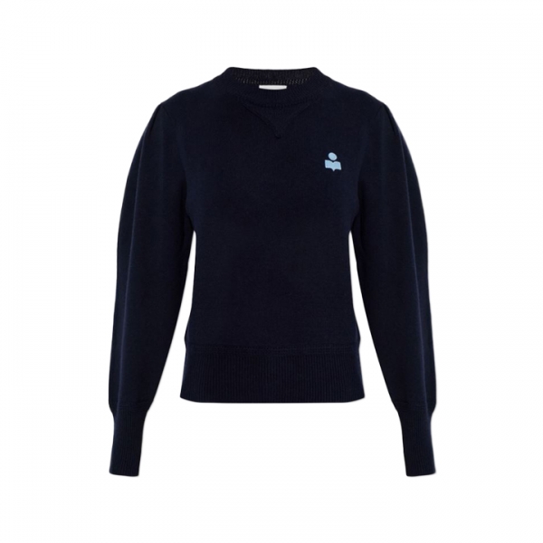 ◆당일◆26SS 켈라야 KELAYA 로고 자수 풀오버 니트 미드나잇/더스키블루 PU0039FA A3L75E MIDL