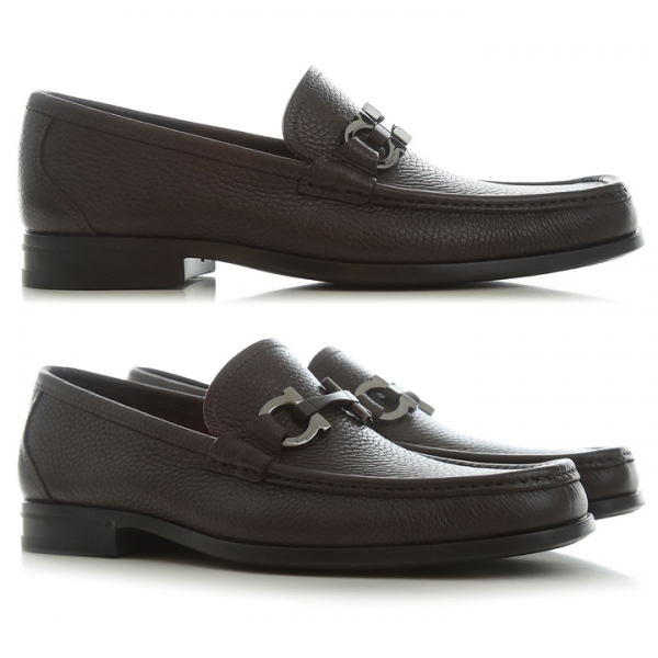 ◆당일◆23FW 그랜디오소 GRANDIOSO 은장 더블 간치니 로퍼 브라운 0642847