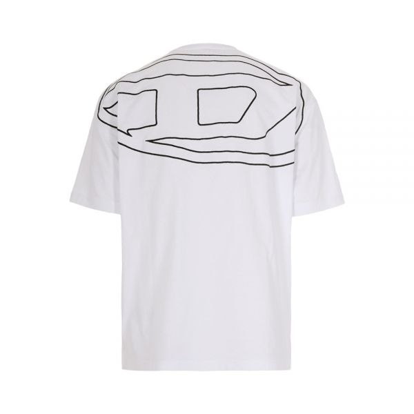 26SS T-BOGGY-MEGOVAL 로고 티셔츠 화이트 A11302 0HGAM 100