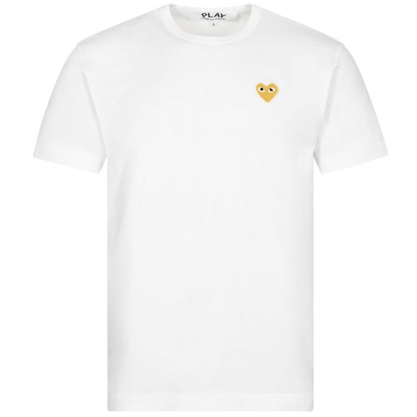 ◆당일◆25SS 골드 하트 와펜 패치 티셔츠 화이트 AZ-T216-051-4