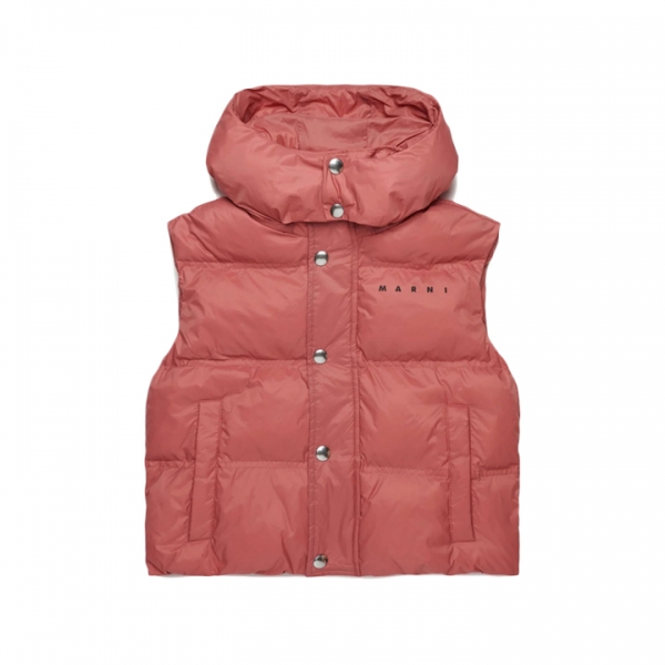 ◆키즈◆키즈 로고 후드 패딩 조끼 모브핑크 M01539 M00LY 0M350