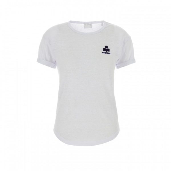 ◆당일◆26SS 콜디아 KOLDIA 로고 린넨 티셔츠 화이트/미드나잇 TS0315FA A1N09E WHMI