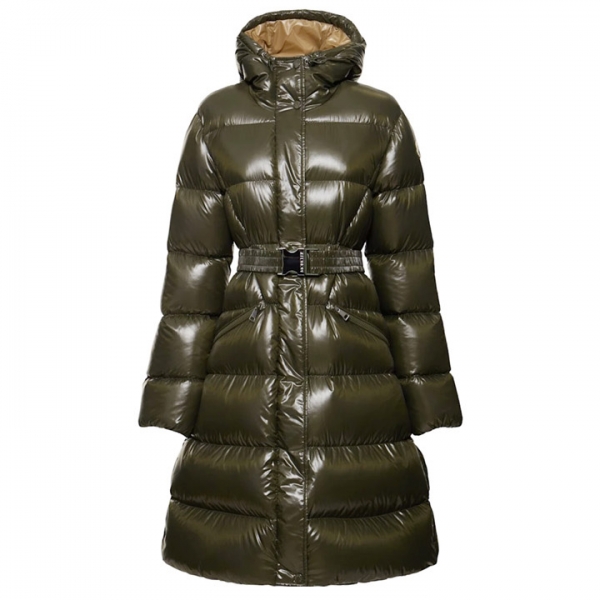 ◆당일◆24FW 벨뷰 BELLEVUE 로고 패치 벨티드 롱 패딩 자켓 올리브 1C000 38 5963V 832