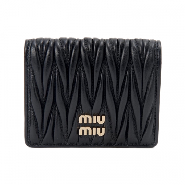 ◆당일◆26SS 금장 로고 마틀라세 코인포켓 반지갑 블랙 5MV204 AFPP F0002