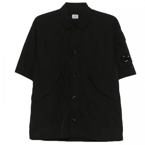 ◆당일◆25SS 렌즈 와펜 크롬 숏슬리브 셔츠 자켓 블랙 18CMOS035A 005904G 999