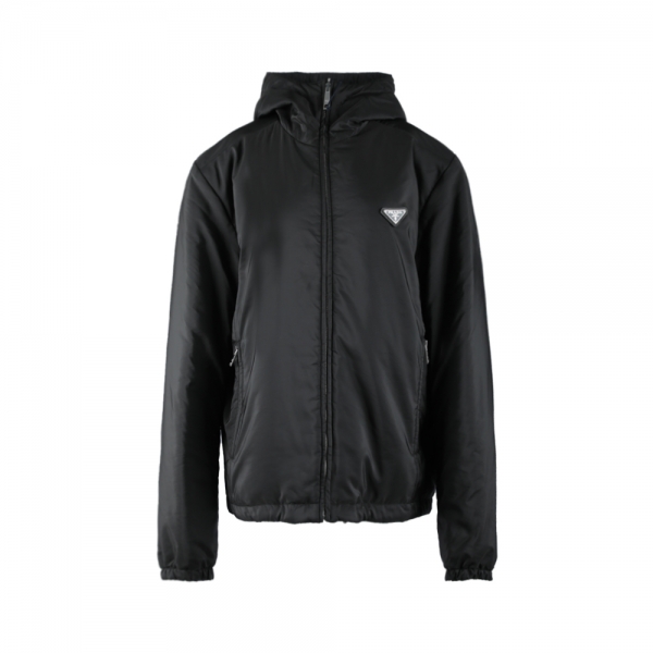 26SS 삼각로고 후드 패딩 자켓 블랙 SGB224 106O F002L