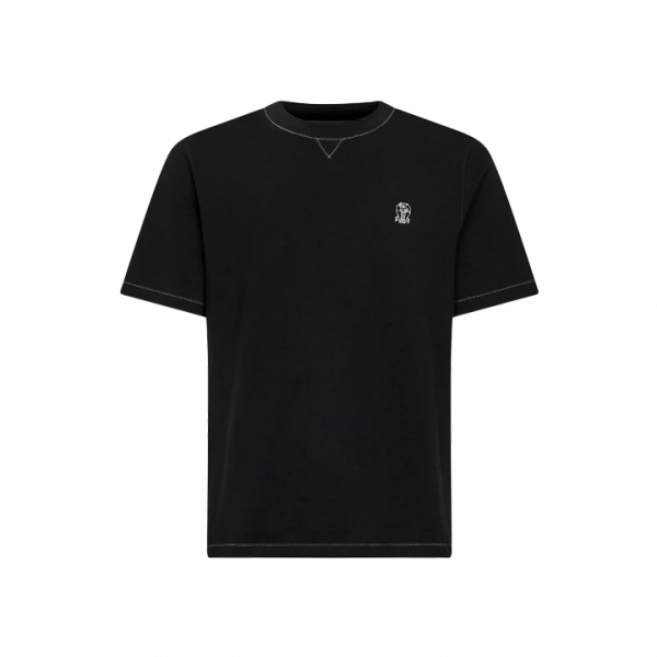 ◆당일◆26SS 로고 자수 티셔츠 블랙/화이트 M0B131328G CGG26