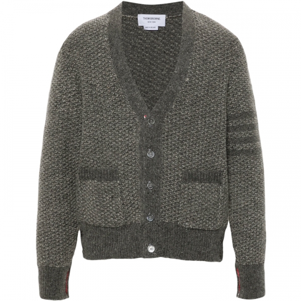 ◆당일◆25SS 사선 토널 텍스처 스티치 릴렉스핏 브이넥 가디건 메드그레이 MKC578A Y1032 035