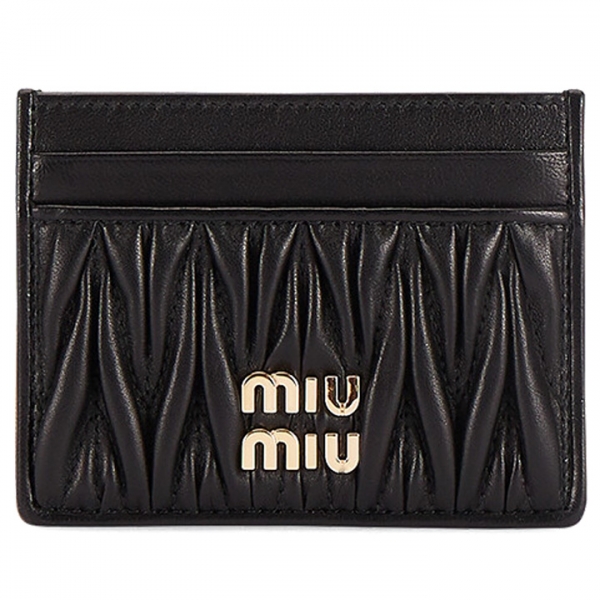 ◆당일◆25FW 마틀라세 금장 로고 카드지갑 블랙 5MC076 AFPP F0002