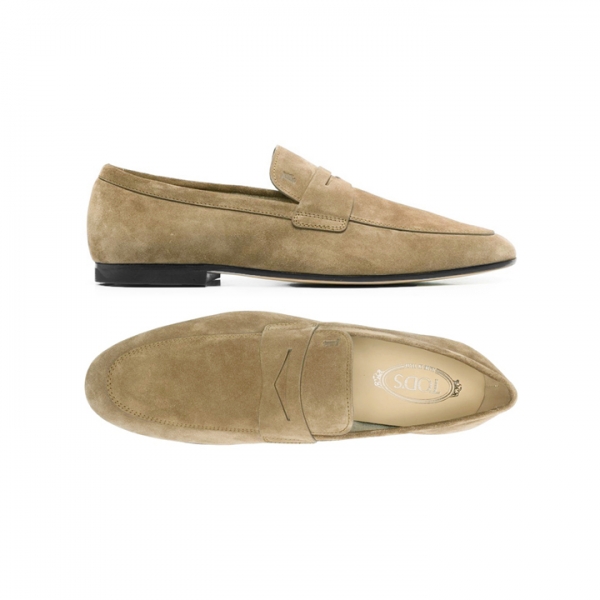 ◆당일◆26SS 모카시노 스웨이드 페니 로퍼 연브라운 XXM38K0GG10 RE0 C801