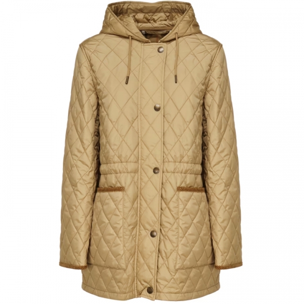 ◆당일◆25FW 브롬리 BROMLEY 다이아몬드 퀄팅 후드 자켓 베이지 8113254